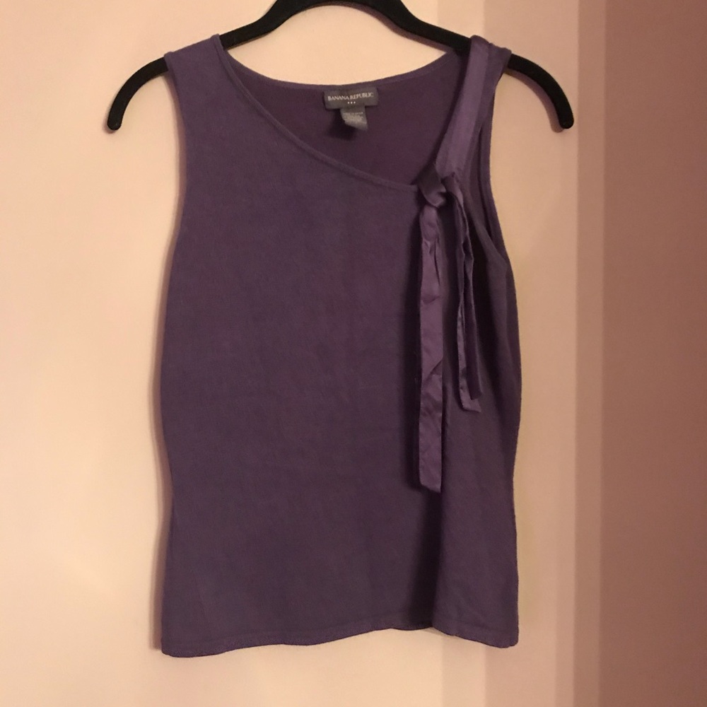 Banana Republic Silk Cashmere Purple Top Size S